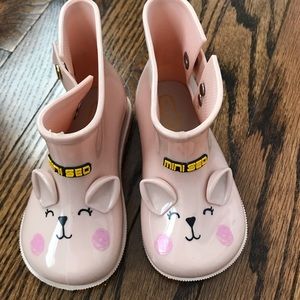 Pink low top Rain boots